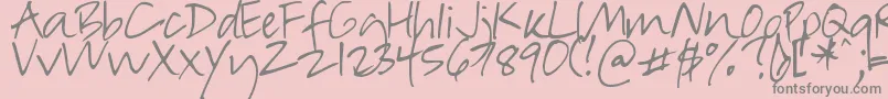 DjbInSuchARush-Schriftart – Graue Schriften auf rosa Hintergrund