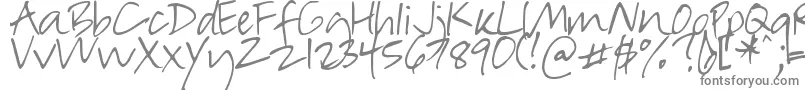 DjbInSuchARush Font – Gray Fonts on White Background