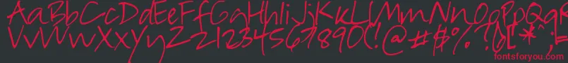 DjbInSuchARush Font – Red Fonts on Black Background