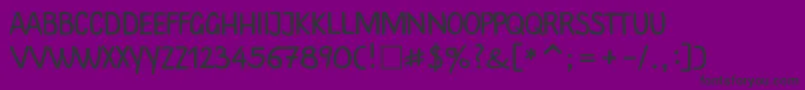 Plainscriptctt-fontti – mustat fontit violetilla taustalla