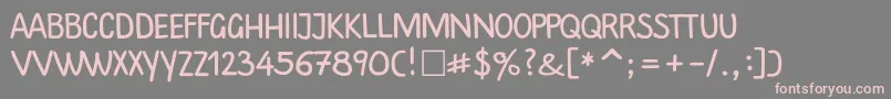 Plainscriptctt Font – Pink Fonts on Gray Background