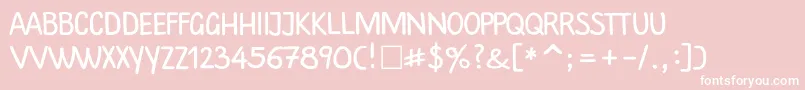 Plainscriptctt Font – White Fonts on Pink Background