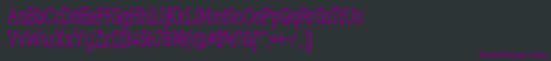 Шрифт Strslsna – фиолетовые шрифты на чёрном фоне
