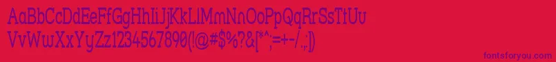Strslsna Font – Purple Fonts on Red Background