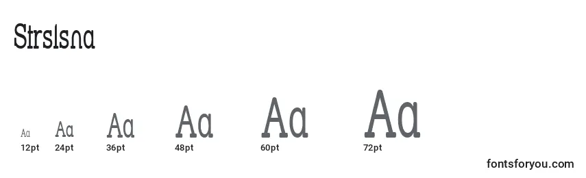 Strslsna Font Sizes