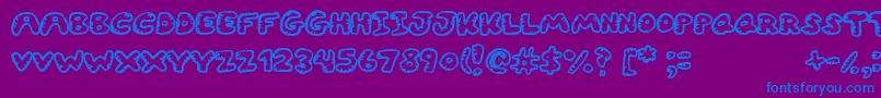 Шрифт Gwibble ffy – синие шрифты на фиолетовом фоне