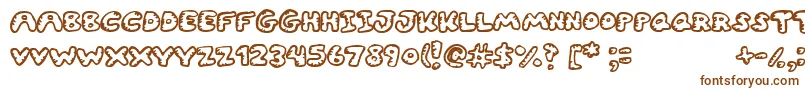 Gwibble ffy Font – Brown Fonts on White Background