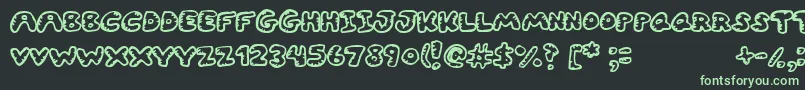 フォントGwibble ffy – 黒い背景に緑の文字