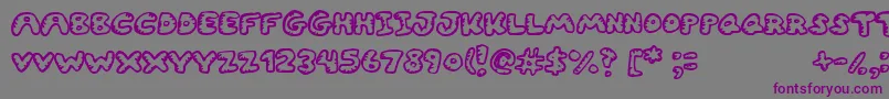 Gwibble ffy Font – Purple Fonts on Gray Background