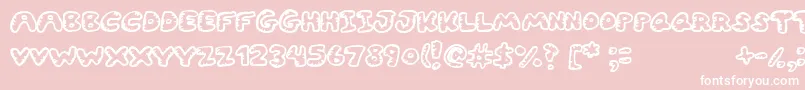 Gwibble ffy Font – White Fonts on Pink Background