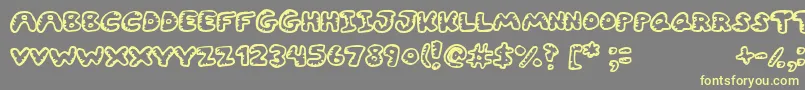 Gwibble ffy Font – Yellow Fonts on Gray Background