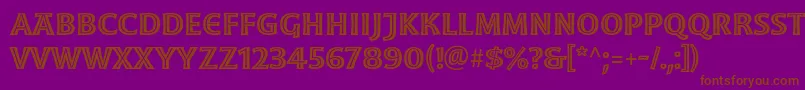 MoonglowSemibold Font – Brown Fonts on Purple Background