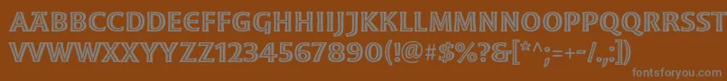 フォントMoonglowSemibold – 茶色の背景に灰色の文字