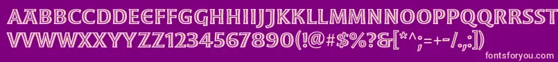 フォントMoonglowSemibold – 紫の背景にピンクのフォント