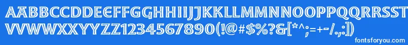 フォントMoonglowSemibold – 青い背景に白い文字