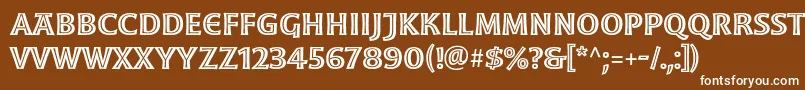 Czcionka MoonglowSemibold – białe czcionki na brązowym tle