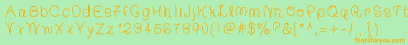 TheFrancescaFont Font – Orange Fonts on Green Background