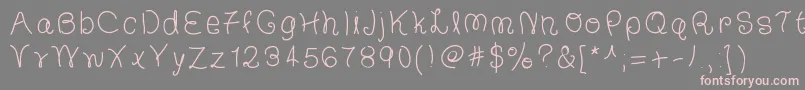 Шрифт TheFrancescaFont – розовые шрифты на сером фоне