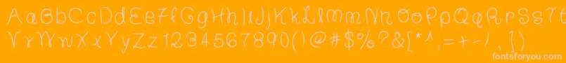 TheFrancescaFont Font – Pink Fonts on Orange Background