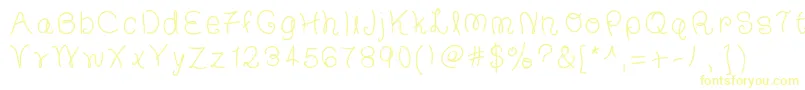 Шрифт TheFrancescaFont – жёлтые шрифты на белом фоне
