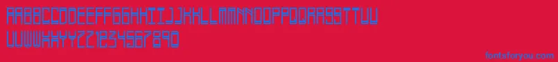 Phlekzi Font – Blue Fonts on Red Background