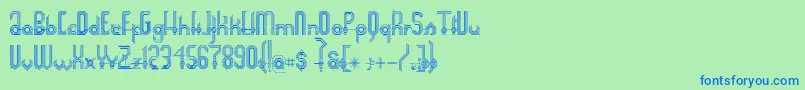 Шрифт Connexion – синие шрифты на зелёном фоне