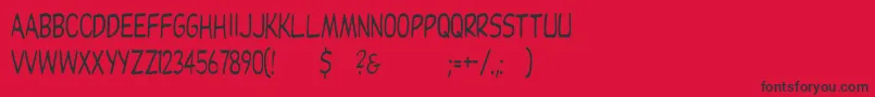 Dupuycn Font – Black Fonts on Red Background