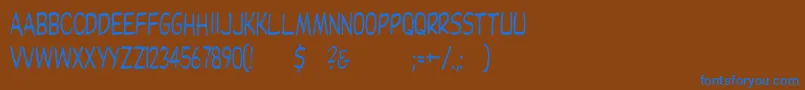 Dupuycn Font – Blue Fonts on Brown Background