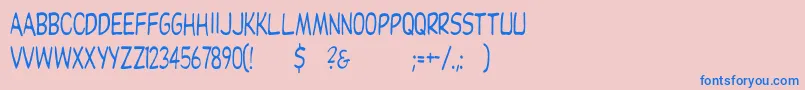 Dupuycn Font – Blue Fonts on Pink Background