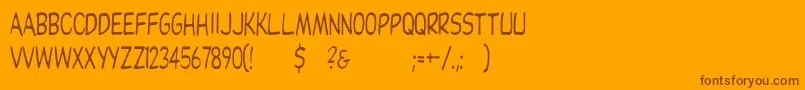 Dupuycn Font – Brown Fonts on Orange Background