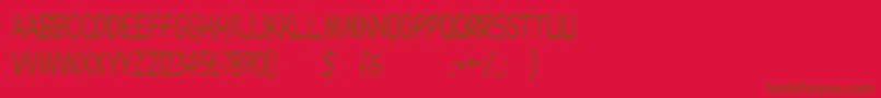 Dupuycn Font – Brown Fonts on Red Background