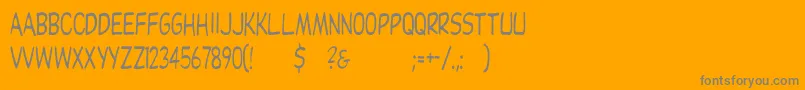 Dupuycn Font – Gray Fonts on Orange Background