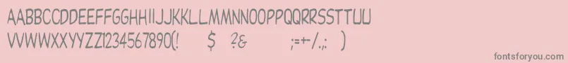 Dupuycn Font – Gray Fonts on Pink Background