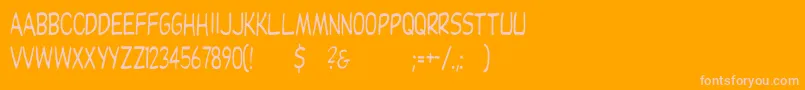 Dupuycn Font – Pink Fonts on Orange Background