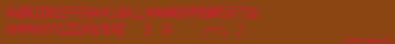 Dupuycn Font – Red Fonts on Brown Background