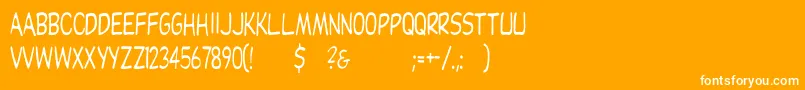 Dupuycn Font – White Fonts on Orange Background