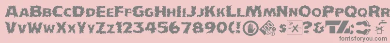 Шрифт IncendiakJ – серые шрифты на розовом фоне