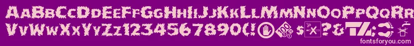IncendiakJ Font – Pink Fonts on Purple Background