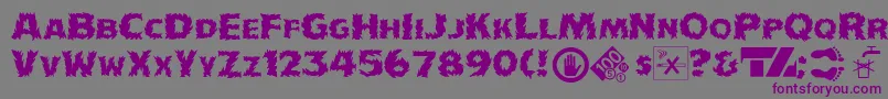 IncendiakJ Font – Purple Fonts on Gray Background