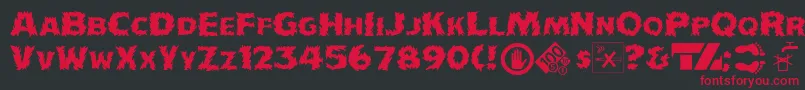 IncendiakJ Font – Red Fonts on Black Background