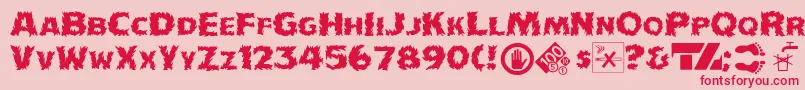 IncendiakJ Font – Red Fonts on Pink Background