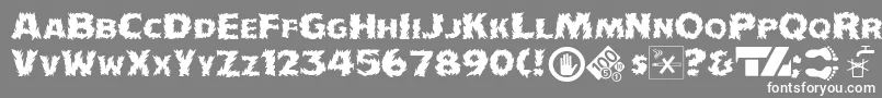 IncendiakJ Font – White Fonts on Gray Background