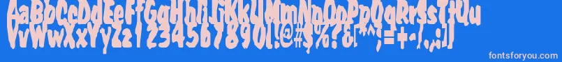 Umpyre Font – Pink Fonts on Blue Background