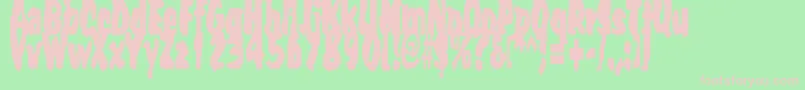 Umpyre Font – Pink Fonts on Green Background