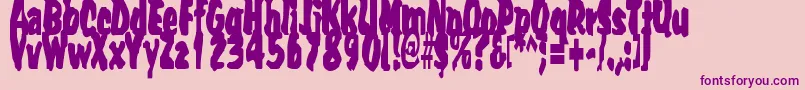 Umpyre Font – Purple Fonts on Pink Background