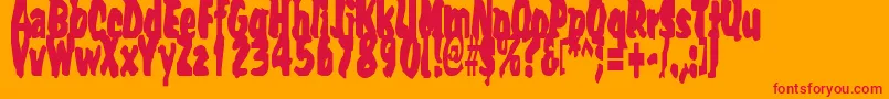 Umpyre Font – Red Fonts on Orange Background