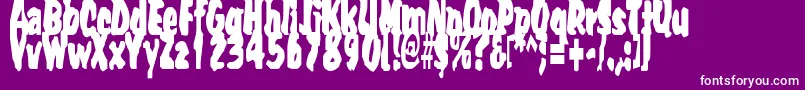 Umpyre Font – White Fonts on Purple Background