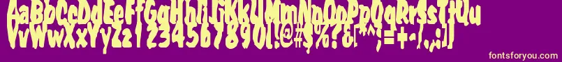 Umpyre Font – Yellow Fonts on Purple Background