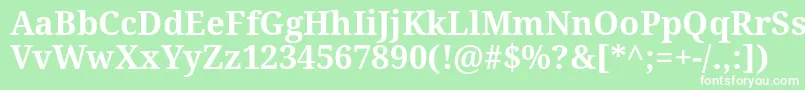 DroidSerifBold Font – White Fonts on Green Background