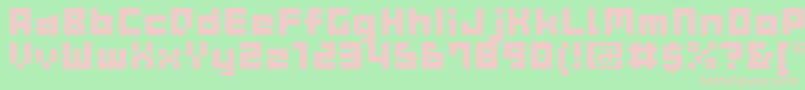 GauCubeB Font – Pink Fonts on Green Background